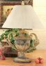 Ornately Hand Carved Wooden Silhouette Table Lamp